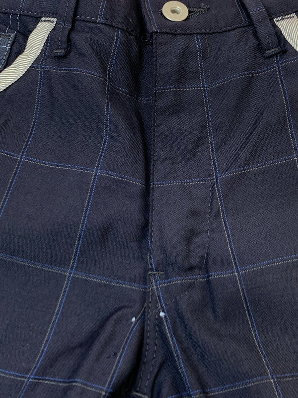 【現状渡し品】【メンズ】 JUNYA WATANABE COMME DES GARCON MAN×LEVI'S ジュンヤ ワタナベ コム デ ギャルソン マン リーバイス チェックパンツ WK-P202 151-260929-hu-20-min サイズ：L カラー：ネイビー 万代Net店