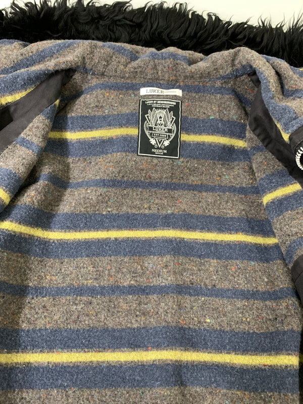 【中古品】【メンズ】 LUKER BY NEIGHBORHOOD ルーカーバイネイバーフッド N-3B FLIGHT JACKET フライトジャケット メンズ アウター ミリタリー フード付き パーカー 142-261002-em-11-min サイズ：M カラー：ブラック 万代Net店