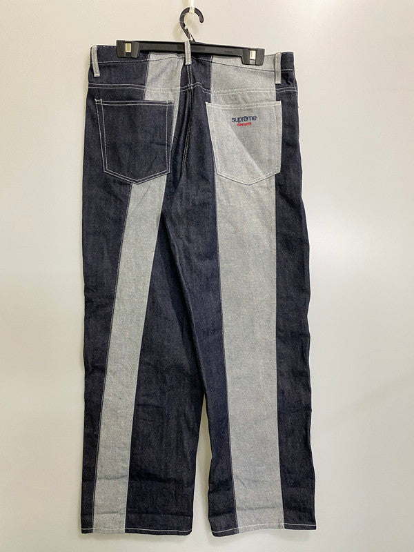 【中古品】【メンズ】 SUPREME シュプリーム 25SS PANELED STRIPE BAGGY JEAN RIGID INDIGO パネルド ストライプ バギージーン ボトムス 149-260926-zi-27-min サイズ：34 カラー：インディゴ 万代Net店