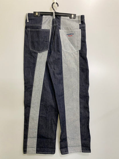 【中古品】【メンズ】 SUPREME シュプリーム 25SS PANELED STRIPE BAGGY JEAN RIGID INDIGO パネルド ストライプ バギージーン ボトムス 149-260926-zi-27-min サイズ：34 カラー：インディゴ 万代Net店