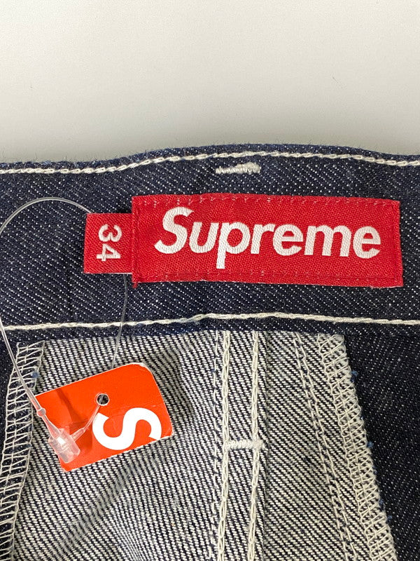 【中古品】【メンズ】 SUPREME シュプリーム 25SS PANELED STRIPE BAGGY JEAN RIGID INDIGO パネルド ストライプ バギージーン ボトムス 149-260926-zi-27-min サイズ：34 カラー：インディゴ 万代Net店