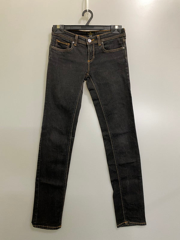 【中古品】【メンズ】 VIVIENNE WESTWOOD ANGLOMANIA ヴィヴィアンウエストウッド アングロマニア × LEE リー SLIM JEANS スリム ジーンズ ボトムス 152-260926-zi-28-min サイズ：W26/L33 カラー：ブラックインディゴ 万代Net店