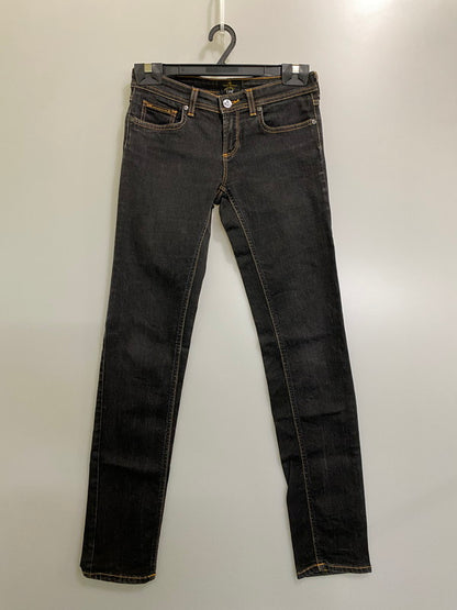 【中古品】【メンズ】 VIVIENNE WESTWOOD ANGLOMANIA ヴィヴィアンウエストウッド アングロマニア × LEE リー SLIM JEANS スリム ジーンズ ボトムス 152-260926-zi-28-min サイズ：W26/L33 カラー：ブラックインディゴ 万代Net店