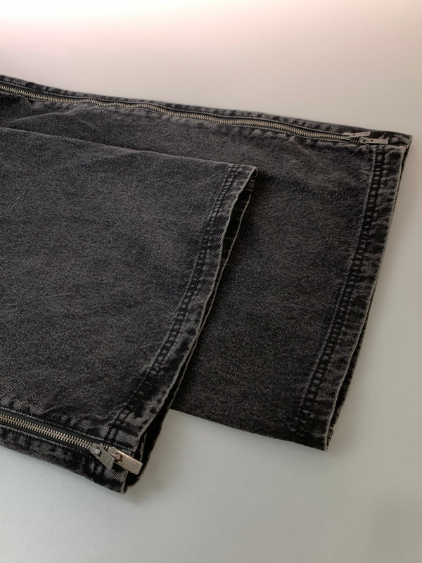 【中古品】【メンズ】 ADIDAS アディダス ADILENIUM SEASON3 ZIP WASHED DENIM アディレニウム シーズンスリー ジップ ウォッシュド デニム JX9211 ジーパン ボトムス 159-260929-hu-19-min サイズ：33 カラー：ブラック 万代Net店