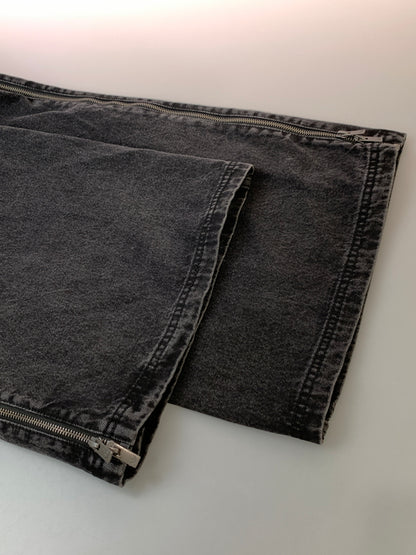 【中古品】【メンズ】 ADIDAS アディダス ADILENIUM SEASON3 ZIP WASHED DENIM アディレニウム シーズンスリー ジップ ウォッシュド デニム JX9211 ジーパン ボトムス 159-260929-hu-19-min サイズ：33 カラー：ブラック 万代Net店