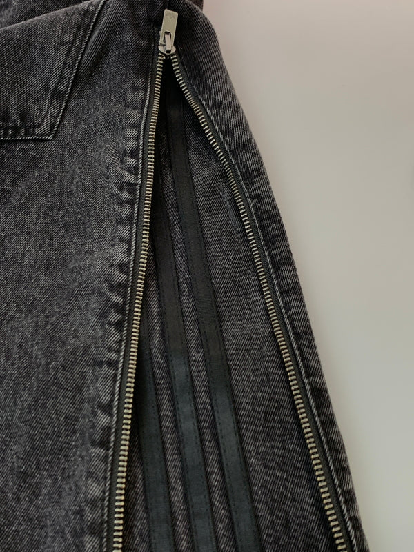 【中古品】【メンズ】 ADIDAS アディダス ADILENIUM SEASON3 ZIP WASHED DENIM アディレニウム シーズンスリー ジップ ウォッシュド デニム JX9211 ジーパン ボトムス 159-260929-hu-19-min サイズ：33 カラー：ブラック 万代Net店