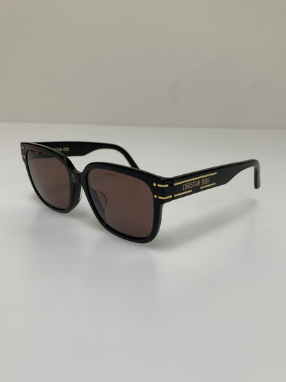 【中古品】【メンズ/レディース】 CHRISTIAN DIOR クリスチャンディオール S7F LOGO SUNGLASSES ロゴ サングラス 58□15-145 スクエアシェイプ 182-260927-em-43-min カラー：ブラック/ブラウン 万代Net店