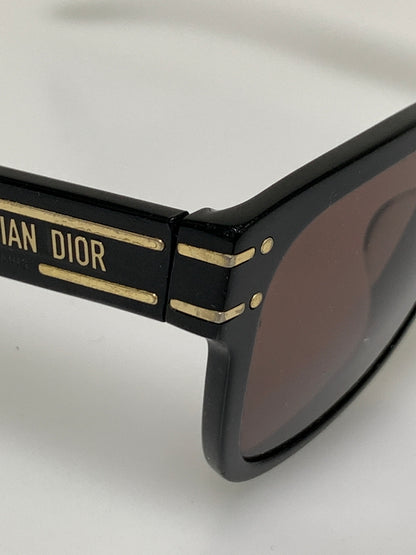 【中古品】【メンズ/レディース】 CHRISTIAN DIOR クリスチャンディオール S7F LOGO SUNGLASSES ロゴ サングラス 58□15-145 スクエアシェイプ 182-260927-em-43-min カラー：ブラック/ブラウン 万代Net店