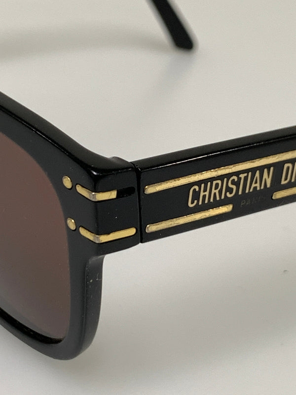 【中古品】【メンズ/レディース】 CHRISTIAN DIOR クリスチャンディオール S7F LOGO SUNGLASSES ロゴ サングラス 58□15-145 スクエアシェイプ 182-260927-em-43-min カラー：ブラック/ブラウン 万代Net店