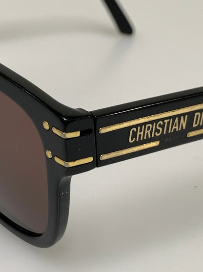 【中古品】【メンズ/レディース】 CHRISTIAN DIOR クリスチャンディオール S7F LOGO SUNGLASSES ロゴ サングラス 58□15-145 スクエアシェイプ 182-260927-em-43-min カラー：ブラック/ブラウン 万代Net店