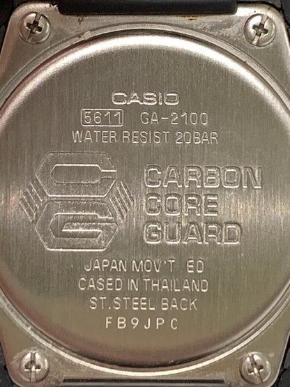 【中古品】【メンズ】 G-SHOCK ジーショック クウォーツウォッチ GA-2100 腕時計 カシオ 196-260927-em-34-min カラー：ブラック 万代Net店