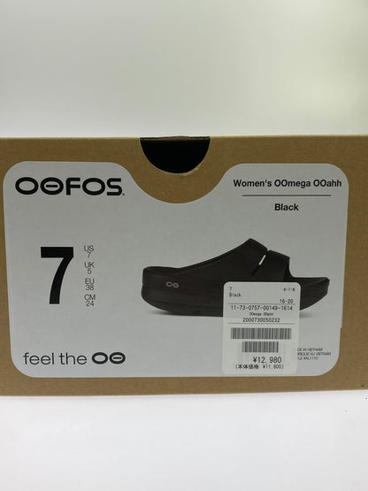 【中古品】【レディース】 OOFOS ウーフォス OOMEGA OOAHH ウーメガ ウーアー 厚底 リカバリー サンダル スライド型 靴 シューズ 167-260927-em-19-min サイズ：24.0cm カラー：ブラック 万代Net店