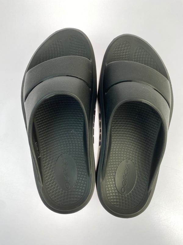 【中古品】【レディース】 OOFOS ウーフォス OOMEGA OOAHH ウーメガ ウーアー 厚底 リカバリー サンダル スライド型 靴 シューズ 167-260927-em-19-min サイズ：24.0cm カラー：ブラック 万代Net店