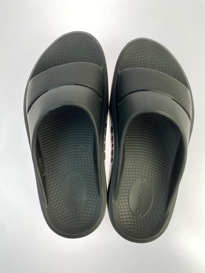 【中古品】【レディース】 OOFOS ウーフォス OOMEGA OOAHH ウーメガ ウーアー 厚底 リカバリー サンダル スライド型 靴 シューズ 167-260927-em-19-min サイズ：24.0cm カラー：ブラック 万代Net店