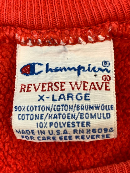 【現状渡し品】【メンズ】 CHAMPION チャンピオン 90's REVERSE WEAVE SWEATSHIRT 90年代 リバースウィーブ スウェットシャツ トップス 146-260930-yn-32-min サイズ：XL カラー：レッド 万代Net店