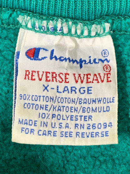 【現状渡し品】【メンズ】 CHAMPION チャンピオン 90'S REVERSE WEAVE SWEATSHIRT POCKET リバースウィーブ スウェットシャツ ポケット 90年代 ヴィンテージ メンズ トップス トレーナー 長袖 146-261002-em-15-min サイズ：XL カラー：ターコイズブルー 万代Net店