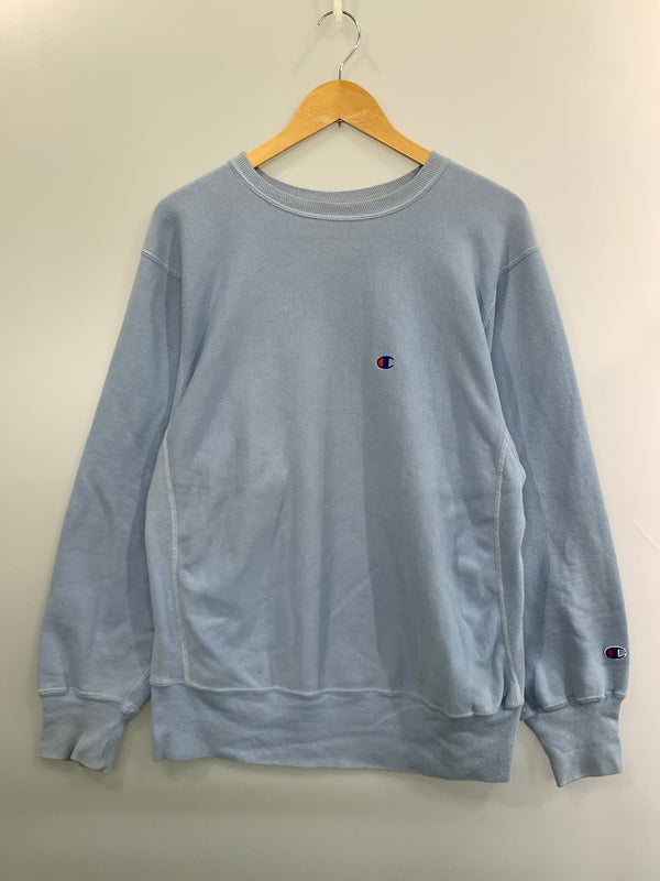 【中古品】【メンズ】 CHAMPION チャンピオン 90's REVERSE WEAVE SWEATSHIRT 90年代 リバースウィーブ スウェットシャツ トレーナー トップス 146-260930-yn-30-min サイズ：L カラー：ライトブルー 万代Net店
