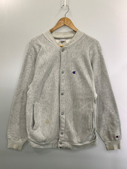 【中古品】【メンズ】 CHAMPION チャンピオン 90's REVERSE WEAVE SNAP CARDIGAN 90年代 リバースウィーブ スナップ カーディガン トップス 146-260930-yn-25-min サイズ：L カラー：グレー 万代Net店