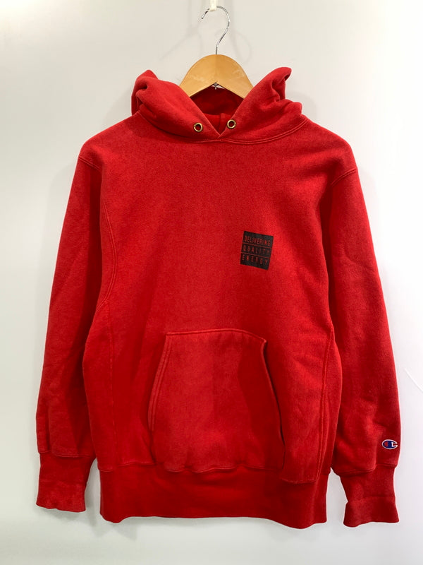 【中古品】【メンズ】 CHAMPION チャンピオン 90's REVERSE WEAVE HOODIE DUQUESNE LIGHT 90年代 リバースウィーブ フーディー パーカー トップス 146-260930-yn-27-min サイズ：M カラー：レッド 万代Net店