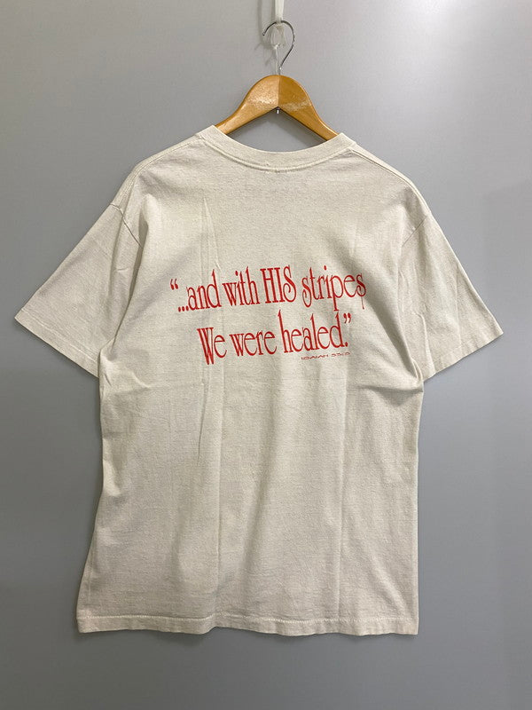 【中古品】【メンズ】 USED ユーズド 90'S JESUS TEE ジーザス Ｔシャツ トップス 146-260926-zi-20-min サイズ：Ｌ カラー：アイボリー系 万代Net店