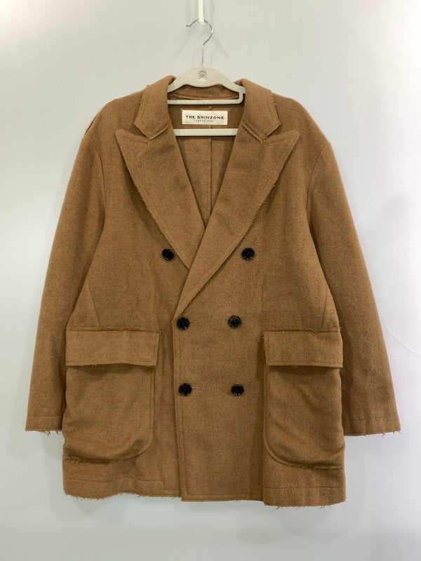 【中古品】【レディース】 THE SHINZONE ザ シンゾーン ピークドラペルジャケット 17AMSC053 ライトアウター 169-260929-hu-07-min サイズ：34 カラー：キャメル系 万代Net店