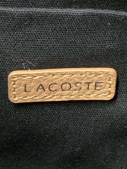 【中古品】【メンズ/レディース】 LACOSTE ラコステ レザー巾着 ポーチ バッグ 鞄 カバン ドローコード 188-260927-em-46-min カラー：ベージュ系 万代Net店