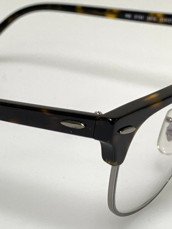 【中古品】【メンズ/レディース】 RAY-BAN レイバン クラブマスター RB5154 メガネフレーム 51□21-145 オプティカルモデル 眼鏡 203-260927-em-45-min カラー：ブラウン系 万代Net店