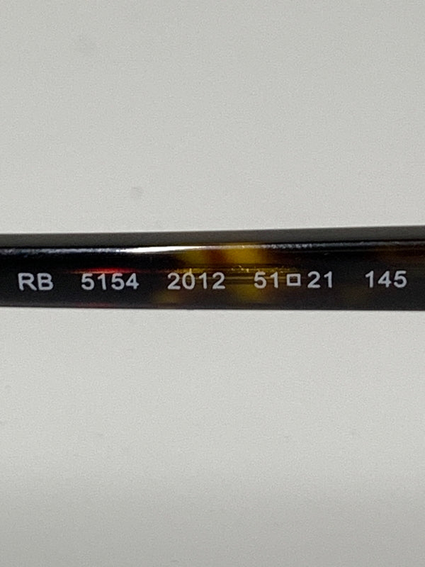 【中古品】【メンズ/レディース】 RAY-BAN レイバン クラブマスター RB5154 メガネフレーム 51□21-145 オプティカルモデル 眼鏡 203-260927-em-45-min カラー：ブラウン系 万代Net店