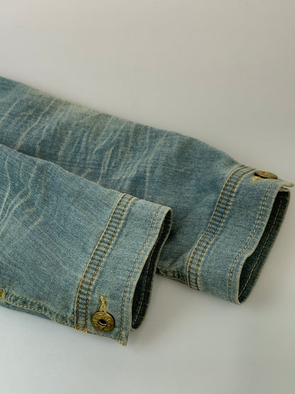 【中古品】【メンズ】 DIESEL ディーゼル DENIM JACKET デニム ジャケット アウター Gジャン 141-260929-hu-17-min サイズ：S カラー：ライトインディゴ 万代Net店