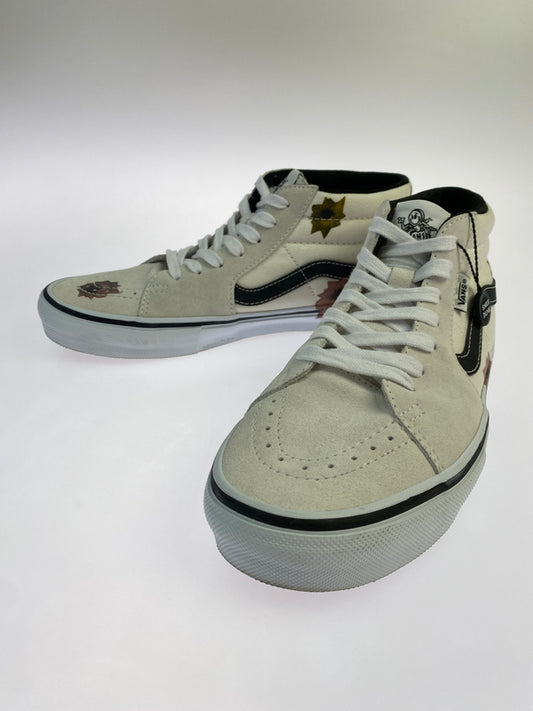 【中古品】【メンズ】 VANS×SUPREME バンズ シュプリーム 22SS ×NATE LOWMAN ×VANS SKATE GROSSO MID ネイト ローマン バンズ スケート グロッソ ミッド スニーカー 靴 シューズ 162-260929-hu-44-min カラー：ホワイト 万代Net店