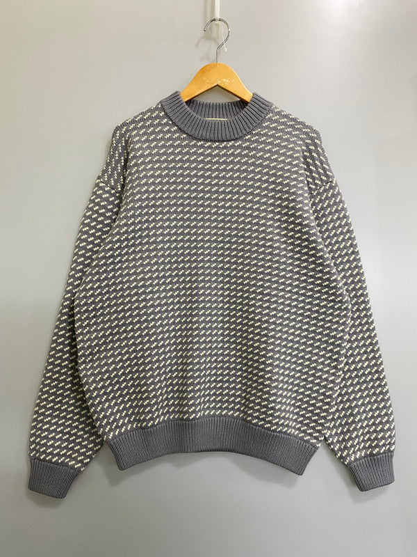 【中古品】【メンズ】 L.L.BEAN エルエルビーン 5575-2030 WAYNE BIRDS EYE SWEATER ウェイン セーター バーズアイ 144-260926-zi-08-min サイズ：L カラー：グレー系 万代Net店
