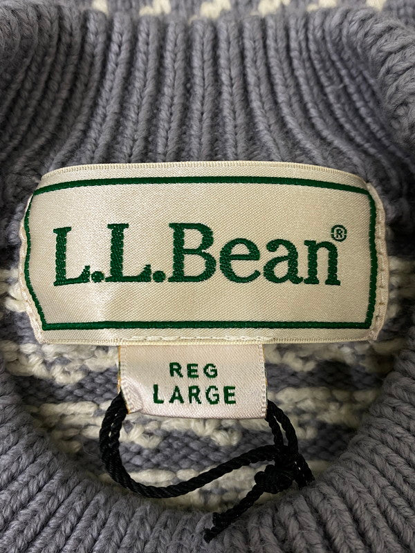 【中古品】【メンズ】 L.L.BEAN エルエルビーン 5575-2030 WAYNE BIRDS EYE SWEATER ウェイン セーター バーズアイ 144-260926-zi-08-min サイズ：L カラー：グレー系 万代Net店