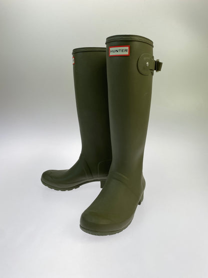 【中古品】【レディース】 HUNTER ハンター レインブーツ ロング レインシューズ レディース ゴム長靴 167-260927-em-18-min サイズ：UK4 カラー：カーキ 万代Net店