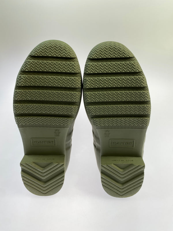 【中古品】【レディース】 HUNTER ハンター レインブーツ ロング レインシューズ レディース ゴム長靴 167-260927-em-18-min サイズ：UK4 カラー：カーキ 万代Net店