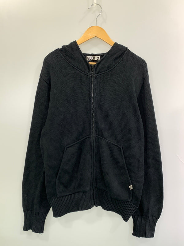 【現状渡し品】【メンズ】 GOOD ENOUGH グッドイナフ 90S ZIP KNIT HOODIE ジップニットフーディ パーカー 142-261003-ta-08-min サイズ：S カラー：ブラック系 万代Net店