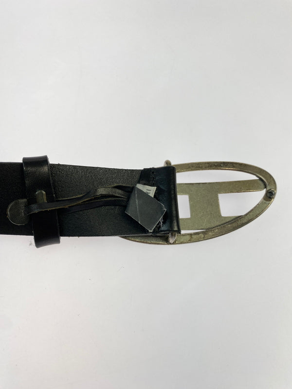 【現状渡し品】【メンズ】 DIESEL ディーゼル カウレザーベルト X08516 小物 205-260929-hu-42-min サイズ：34インチ カラー：ブラック/シルバー 万代Net店
