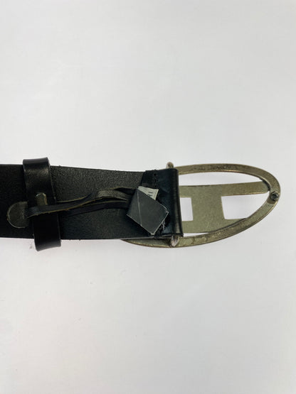 【現状渡し品】【メンズ】 DIESEL ディーゼル カウレザーベルト X08516 小物 205-260929-hu-42-min サイズ：34インチ カラー：ブラック/シルバー 万代Net店