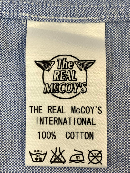 【中古品】【メンズ】 THE REAL MCCOY'S ザリアルマッコイズ BUTTON DOWN SHIRT ボタン ダウン シャツ 長袖 ロングスリーブ 145-260929-hu-05-min サイズ：表記消えのため不明 カラー：ブルー 万代Net店