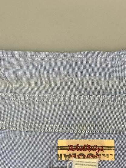 【中古品】【メンズ】 THE REAL MCCOY'S ザリアルマッコイズ BUTTON DOWN SHIRT ボタン ダウン シャツ 長袖 ロングスリーブ 145-260929-hu-05-min サイズ：表記消えのため不明 カラー：ブルー 万代Net店