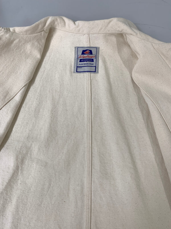 【中古品】【メンズ】 LE PIGEON VOYAGEUR ルピジョンヴォワイヤジュール LONG COVERALLS ロングカバーオール PGA3-25U002 アウター 145-261023-hu-08-min サイズ：L カラー：クリーム色系 万代Net店