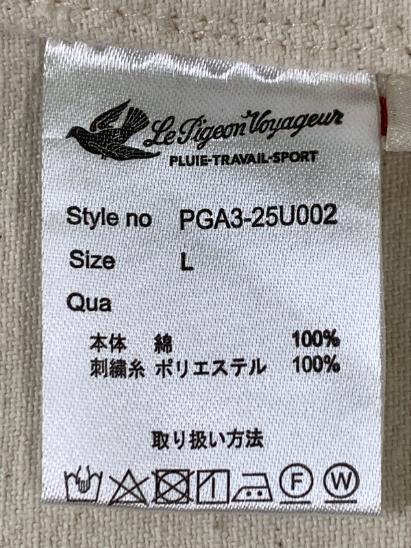 【中古品】【メンズ】 LE PIGEON VOYAGEUR ルピジョンヴォワイヤジュール LONG COVERALLS ロングカバーオール PGA3-25U002 アウター 145-261023-hu-08-min サイズ：L カラー：クリーム色系 万代Net店