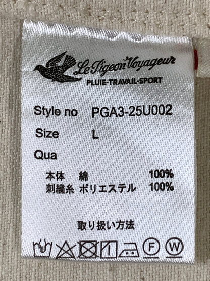 【中古品】【メンズ】 LE PIGEON VOYAGEUR ルピジョンヴォワイヤジュール LONG COVERALLS ロングカバーオール PGA3-25U002 アウター 145-261023-hu-08-min サイズ：L カラー：クリーム色系 万代Net店