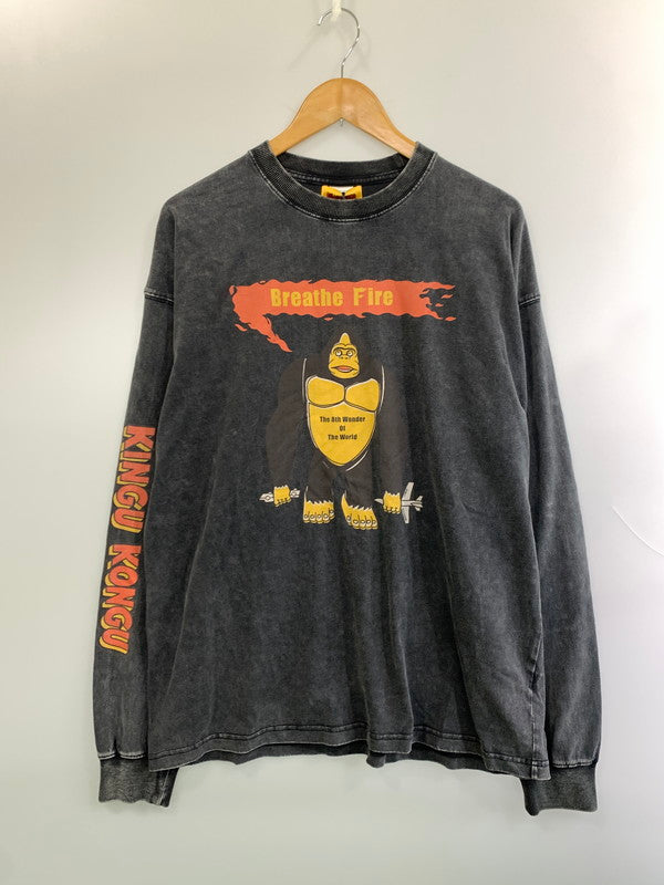 【中古品】【メンズ】 MONSTOR TIMES モンスター タイムズ THE 8TH WONDER L S TEE ザ エイス ワンダー ロングスリーブ ティー 25AW MT-010 長袖 Tシャツ トップス 142-260929-hu-11-min サイズ：L カラー：ブラック（色あせ） 万代Net店