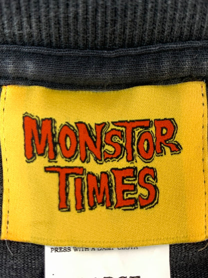 【中古品】【メンズ】 MONSTOR TIMES モンスター タイムズ THE 8TH WONDER L S TEE ザ エイス ワンダー ロングスリーブ ティー 25AW MT-010 長袖 Tシャツ トップス 142-260929-hu-11-min サイズ：L カラー：ブラック（色あせ） 万代Net店