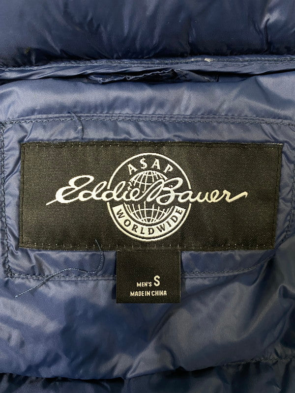 【中古美品】【メンズ】 EDDIE BAUER エディー・バウアー × ASAP ROCKEY エイサップ・ロッキー EBTEK DUCK DOWN エブテック ダック ダウン アウター 144-260926-zi-09-min サイズ：S カラー：ブルー 万代Net店