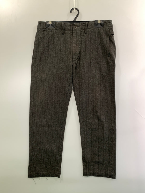 【中古品】【メンズ】 RALPH LAUREN RRL ラルフローレン ダブルアールエル BLACK CHAMBRAY PANTS ブラックシャンブレーパンツ ワークパンツ 157-261003-ta-10-min サイズ：32×30 カラー：グレー系 万代Net店