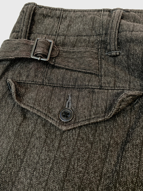 【中古品】【メンズ】 RALPH LAUREN RRL ラルフローレン ダブルアールエル BLACK CHAMBRAY PANTS ブラックシャンブレーパンツ ワークパンツ 157-261003-ta-10-min サイズ：32×30 カラー：グレー系 万代Net店
