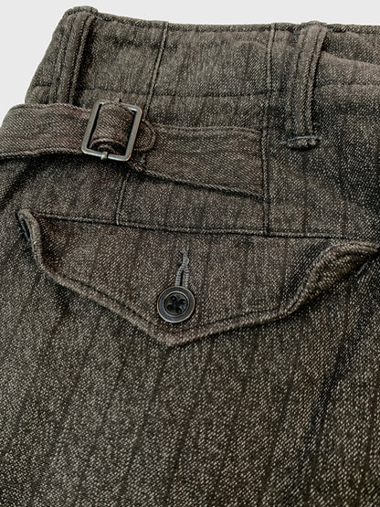 【中古品】【メンズ】 RALPH LAUREN RRL ラルフローレン ダブルアールエル BLACK CHAMBRAY PANTS ブラックシャンブレーパンツ ワークパンツ 157-261003-ta-10-min サイズ：32×30 カラー：グレー系 万代Net店