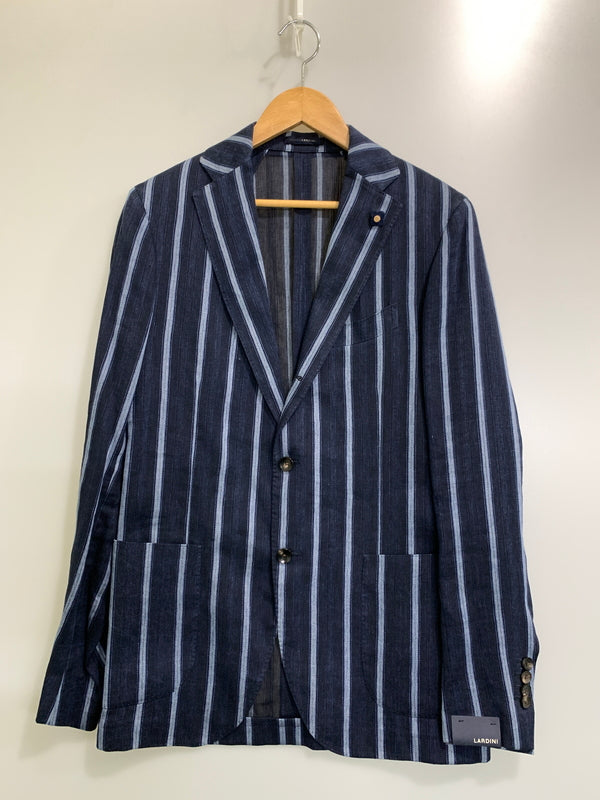 【中古品】【メンズ】 LARDINI ラルディーニ TAILORED JACKET テーラード ジャケット メンズ 上着 141-261002-em-12-min サイズ：48 7REG カラー：ネイビー系 万代Net店