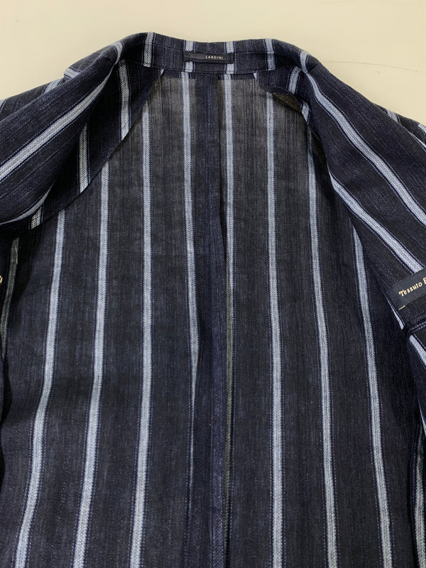 【中古品】【メンズ】 LARDINI ラルディーニ TAILORED JACKET テーラード ジャケット メンズ 上着 141-261002-em-12-min サイズ：48 7REG カラー：ネイビー系 万代Net店